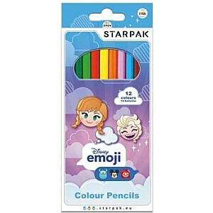 Starpak Pencils 12 Colors Emoji Frozen (397688)