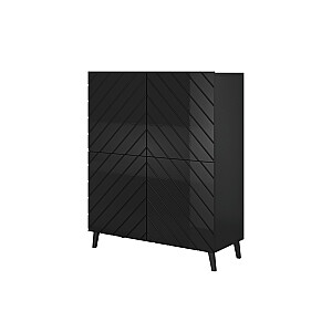 Стеллаж ABETO 100,5 x 40 x 121,5 см черный/глянцевый черный