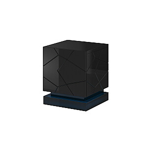Naktsskapītis QIU 2 gab. 46x41,5x53 cm melns spīdums/melns spīdums