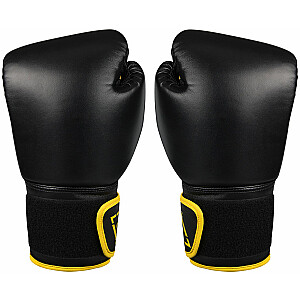 Боксерские перчатки AVENTO 8oz черные из искусственной кожи