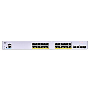 Cisco CBS250-24P-4G-EU tīkla slēdzis pārvaldīts L2/L3 Gigabit Ethernet (10/100/1000), sudraba krāsa