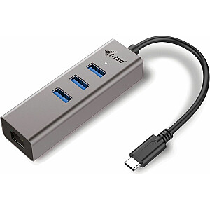 Centrmezgls USB I-TEC 1x RJ-45 + 3x USB-A 3.0 (C31METALG3HUB)