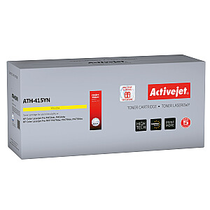 тонер Activejet ATH-415YN для принтера HP; Замена HP 415A W2032A; Верховный; 2100 страниц; Желтый, с чипом