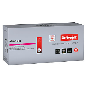 Activejet ATH-415MN tonera kasetne HP printeriem; Nomaiņa HP 415A W2033A; Augstākā; 2100 lappuses; Violeta, ar čipu