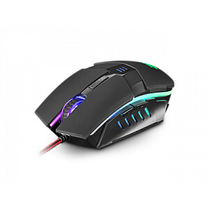 Mars Gaming MM116 Spēļu Datora Pele ar 7 LED RGB Gaismām 3200 DPI USB Melna