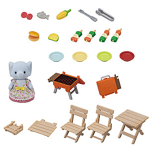 SYLVANIAN FAMILIES BBQ Piknika komplekts - Ziloņu meitenīte