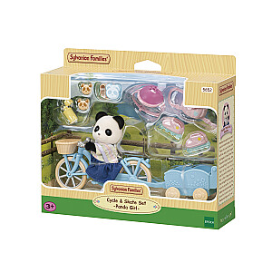 SYLVANIAN FAMILIES Velosipēda un skrituļslidu komplekts - Pandu meitenīte