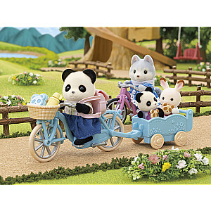 SYLVANIAN FAMILIES Velosipēda un skrituļslidu komplekts - Pandu meitenīte