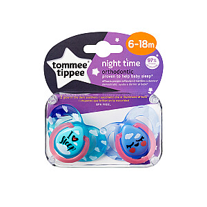 Tommee Tippee silikona māneklis 2vnt 6-18m Night 43336297