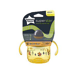 TOMMEE TIPPEE обучающая чашка WEANING SIPPEE, 4 м+, 190 мл, желтая, 447827
