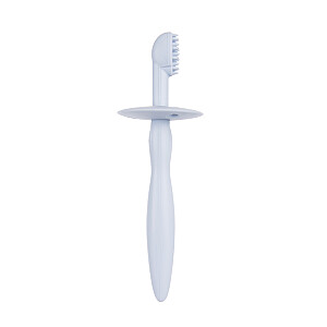 Силиконовая зубная щетка CANPOL BABIES с зубочисткой и защитой, 51/500_blu