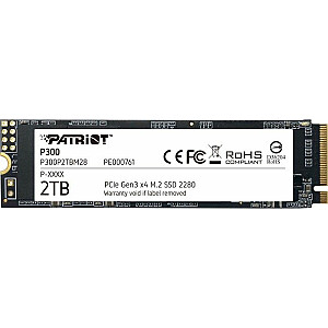 Patriot P300 2TB M.2 2280 PCI-E x4 Gen3 NVMe SSD (P300P2TBM28)