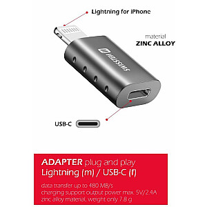 Swissten Adapteris Lightning uz USB-C