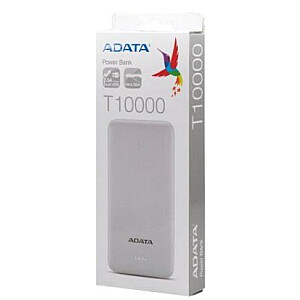 Аккумулятор ADATA T10000 Литий-полимерный (LiPo) 10000 мАч Белый