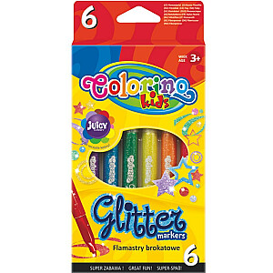 COLORINO CREATIVE Маркеры с блестками 6 цветов, 65641PTR