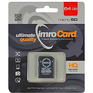 Карта Imro MicroSDHC 64 ГБ, 10 класс, UHS-I / U1 (KOM000517)