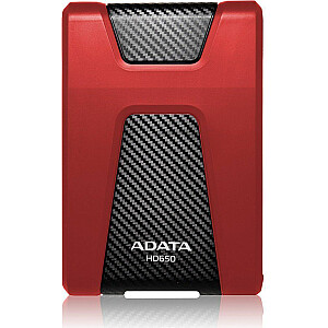 ADATA HDD HD650 2TB sarkans / melns ārējais disks (AHD650-2TU31-CRD)