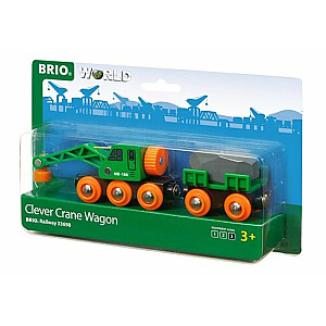 BRIO RAILWAY Clever Crane Wagon, 33698