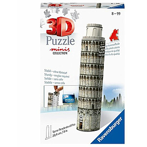RAVENSBURGER 3D mini ēku puzle Pizas tornis, 54gab., 11247