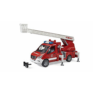 Пожарная часть BRUDER MB Sprinter с вращающейся лестницей, насосом и световым и звуковым модулем, 02673