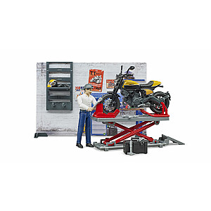 BRUDER Мотоциклетный сервис со скремблером Ducati Full Throttle, 62102
