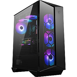 Корпус игрового компьютера MSI MPG GUNGNIR 110R Mid Tower, черный, USB 3.2 Gen2 Type C, 4x 120-мм вентилятора ARGB, Mystic Light Sync, плата управления от 1 до 6 ARGB, 2 панели из закаленного стекла, ATX, mATX, mini-ITX