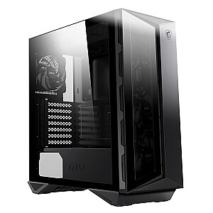 Корпус игрового компьютера MSI MPG GUNGNIR 110R Mid Tower, черный, USB 3.2 Gen2 Type C, 4x 120-мм вентилятора ARGB, Mystic Light Sync, плата управления от 1 до 6 ARGB, 2 панели из закаленного стекла, ATX, mATX, mini-ITX