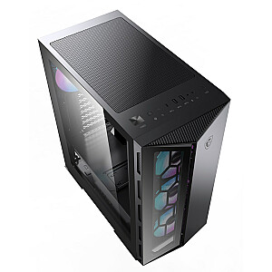 Корпус игрового компьютера MSI MPG GUNGNIR 110R Mid Tower, черный, USB 3.2 Gen2 Type C, 4x 120-мм вентилятора ARGB, Mystic Light Sync, плата управления от 1 до 6 ARGB, 2 панели из закаленного стекла, ATX, mATX, mini-ITX