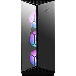 Корпус игрового компьютера MSI MPG GUNGNIR 110R Mid Tower, черный, USB 3.2 Gen2 Type C, 4x 120-мм вентилятора ARGB, Mystic Light Sync, плата управления от 1 до 6 ARGB, 2 панели из закаленного стекла, ATX, mATX, mini-ITX