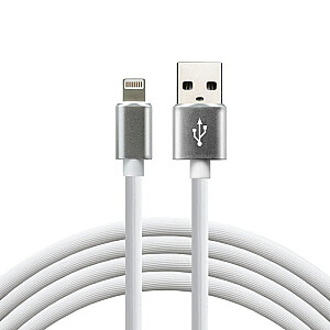 Кабель everActive USB 1м - Белый, силикон, быстрая зарядка, 2,4А - CBS-1MW