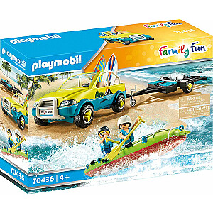 Playmobil pludmales automašīna ar kanoe laivām (70436)