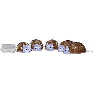 Dekors Crystalo Hedgehog 5gab. BO 40LED 130cm 6.5x7cm 587-22