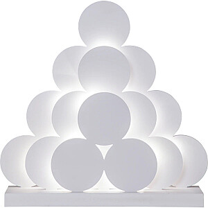 Dekors Grandy Snowlatern 20LED, balts, 40x39x10cm 650-19