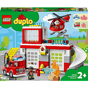 Пожарная часть Lego duplo и вертолет (10970)