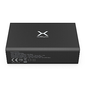 KRUX 4x настенное зарядное устройство USB, 1x USB Type C, QC 3.0 60 Вт + держатель кабеля