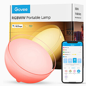 Govee Ambient RGBWW Портативная настольная лампа Умная настольная лампа Прозрачный Bluetooth