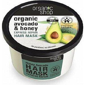 Маска для волос Organic Shop для восстановления и укрепления органических авокадо и меда 250 мл