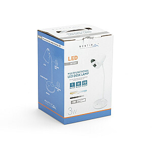 Montis daudzfunkcionāla uzlādējama LED galda lampa MT044 galda lampa 3W Balta