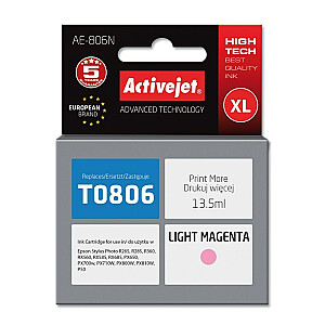 Чернила Activejet AE-806N для принтера Epson, замена Epson T0806; Верховный; 13,5 мл; светло-пурпурный