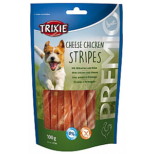 TRIXIE Premio Stripes Cheese Chicken Stripes - Лакомство для собак - 100г