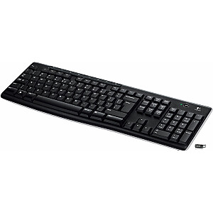 Черная беспроводная клавиатура Logitech K270 для США (920003738)