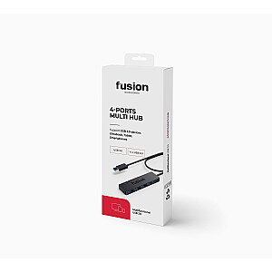 Разветвитель Fusion USB 3.0 на 4 x USB 3.0 5 Гбит/с, черный (EU Blister)