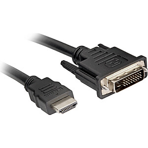 Sharkoon HDMI kabelis — DVI-D 5 m, melns (4044951015238)