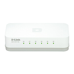D-Link GO-SW-5E/E tīkla slēdzis nepārvaldīts ātrs Ethernet (10/100) balts