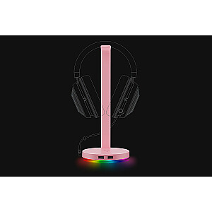 Razer Base Station v2 Chroma austiņu statīvs rozā krāsā