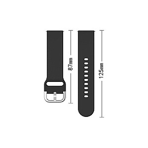 Silicone Strap TYS smartwatch band universal 20mm black