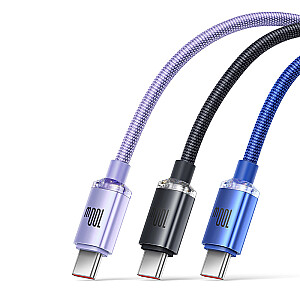 Baseus Crystal Shine Series USB ātrās uzlādes kabelis USB Type A - USB Type C 100W 2m melns