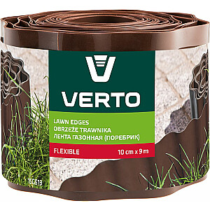 Verto Бордюр для газона 10 см x 9 м, коричневый (15G513)
