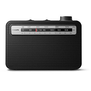 Портативное радио Philips TAR2506/12, аналоговое радио FM/MW, питание от сети или от батареек (2 батарейки типа D)