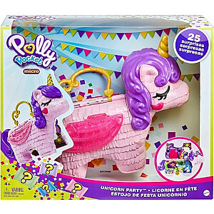 Darbības figūra Mattel Polly Pocket Unicorn Party Game — GVL88